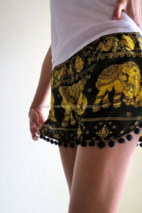 Shorts de Algodón Estampados para Mujer, Estilo Bohemio Hippie Vintage, Cintura Media, Transpirables, Elásticos, Holgados, Casuales de Playa - Product Image 4