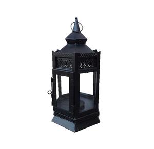 Lanterne en verre et fer de conception nouvelle en noir, fabriquée en métal et en verre de bonne qualité pour la décoration de la maison, du bureau, la décoration de mariage - Product Image 6