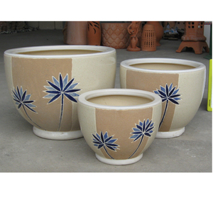 Cup Indoor Ceramic Pots Glazed Pottery Planter - Product Image 1