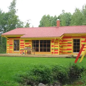 Houten Huis Volgens Eu Normen Cabine Villa Huis Hotel Kantoor Residentiële Prefab Blokhut Nieuwe Carport