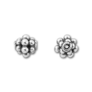 Cuentas sueltas cuadradas Bali plateadas al por mayor para la fabricación de joyas DIY - Product Image 2