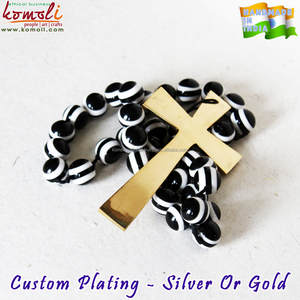 Collier en laiton, chapelet de perles fait à la main - Product Image 6