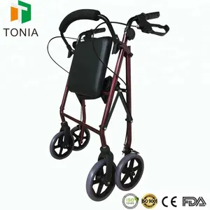 Tonia Lichtgewicht Aluminium Senior Roller Mobiliteit Hulp Walker TRA04 Rood
