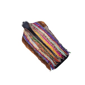 Vintage <b>Silk</b> Sari Recycled <b>Scarf</b> 10x70 Patchwork Stole <b>Women</b> Accessories Multi Color SC031 Vintage <b>Silk</b> Sari Patchwork <b>Scarf</b> - Product Image 1