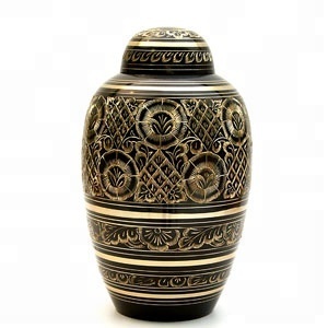 Urna de cremación metálica sólida de diseño lujoso para cenizas humanas, nueva llegada, urna de cremación de recuerdo para servicios de entierro - Product Image 3