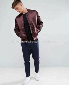 Chaqueta Bomber Varsity de Poliéster Satinado de Alta Calidad, Diseño de Chaqueta de Invierno de Talla Grande con Precio Económico al por Mayor - Product Image 4