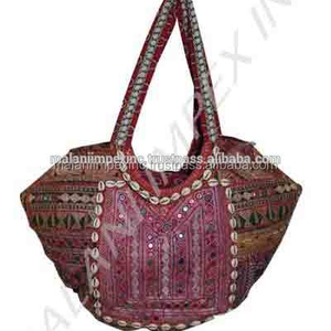 Bolso de hombro de mujer de retazos vintage bordado étnico indio - Product Image 2