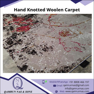 Alfombra tibetana moderna de lana/seda para uso doméstico, colorida, anudada a mano para dormitorio, comedor, habitación de niños, pedido mínimo de 1 pieza - Product Image 2