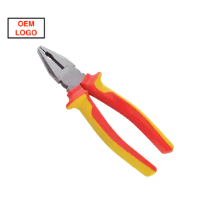 Alicates de combinación de mejor agarre profesional de Taiwán OEM personalizable DIY mandíbula dentada de acero mango de plástico de corte de grado Industrial - Product Image 1