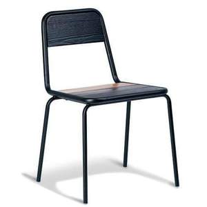 Chaise industrielle en bois de fer et cuir, offre spéciale - Product Image 5