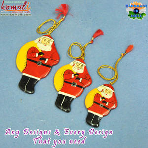 Recortes de cartón hechos a mano de Santa, adornos de decoración de Navidad - Product Image 3