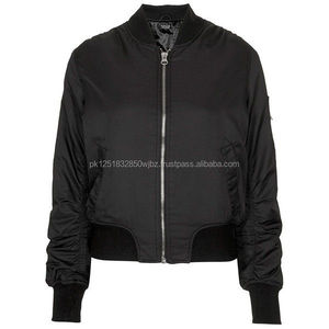 Veste bomber varsity pour homme en nylon matelassé noir de haute qualité, épaisse, pour l'hiver, sur mesure - Product Image 5
