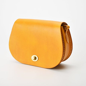 Femmes En Cuir de Vachette Selle Sac À Main Sac À Bandoulière-Forme Ronde Pleins Volets TLL-0010 - Product Image 1