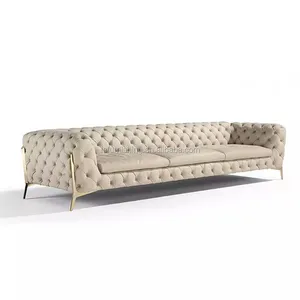 CK114 momoda oturma odası mobilya kanepe 4 kişilik yüksek bacaklar paslanmaz çelik modern deri kanepe
