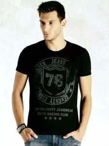 Camisetas Personalizadas OEM 100% Algodón, Negras, Ajustadas, Tallas Grandes, Transpirables, Anti-Pilling, con Serigrafía Frontal para Hombre - Product Image 3