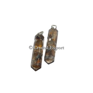 Pendentif crayon orgonite agate oeil de tigre durable et élégant avec des couleurs uniques - Product Image 1