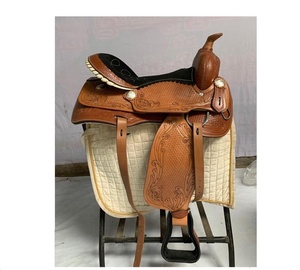 Silla de Montar Occidental de Cuero Indio de Alta Calidad al Mejor Precio con Logotipo y Tamaño Personalizados - Product Image 1
