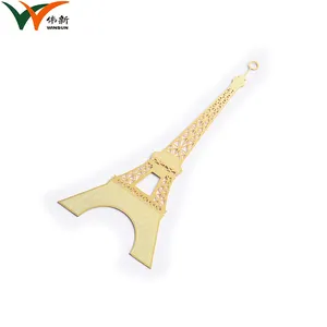 Custom Brass Debossed Gold Eiffeel Tower Souvenir Book Mark Wholesale Metal Gift Bookmark