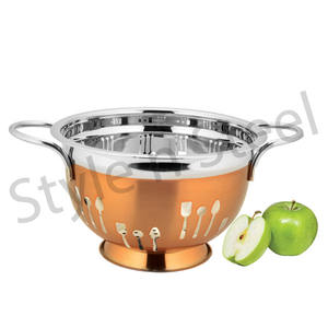 Passoire à fruits en acier inoxydable, passoire à micro-perforations, passoire en acier inoxydable avec conception de poinçonnage de couverts - Product Image 4