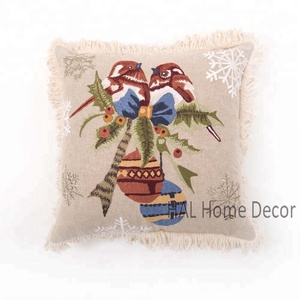 Hand Embroidery Back <b>Support</b> Cushion Cover, Wholesale Indian Decorative Square Throw <b>Pillow</b> Cover - Product Image 4