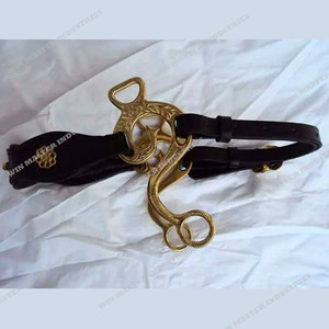 Hackamore-brocas de cuero de caballo, metal, acero inoxidable - Product Image 1
