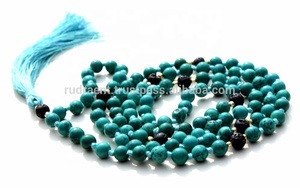 108 cuentas Mala tendencia espiritual Boho borla Mala collar hecho a mano piedras preciosas joyería collar regalo - Product Image 3