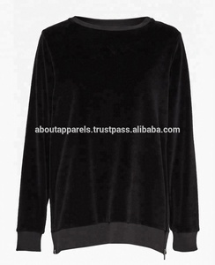 Sudadera con capucha para mujer, de color rojo, sin marca, con forro polar, liso y grueso, en blanco - Product Image 3