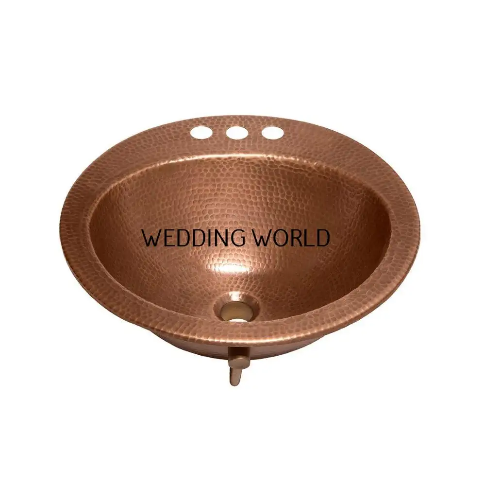 New Copper Sink Eco Friendly Top Selling Classic Look Handmade Bathroom Ware Copper Wash Basin At Wholesale Price Copper Sink