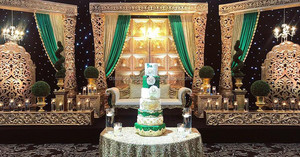 Grandioso Asiático Indio Boda Royal Stage Set Fibra de vidrio Ligero Personalizable Tamaño y Color Decoración para Evento - Product Image 4