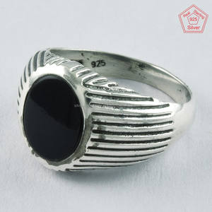 <b>Men</b> & Women <b>Ring</b> <b>Black</b> Onyx Stone Exporter Gemstone Silver Jewelry Wholesale Offers 925 Sterling Silver <b>Ring</b> - Product Image 3