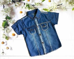 Đặc Biệt Bán Ngắn Tay Áo Thiết Kế Bé Trai Denim T Shirt Cho Trẻ Em 2018.