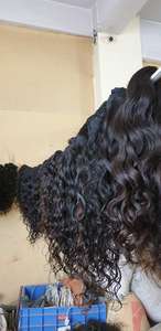 TEMPLE-cabello ondulado de alta calidad, máquina de donador único virgen, mechones de doble trama, fabricante - Product Image 3