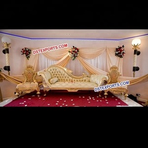 Best Muslim Wedding Carved Furniture Indian Wedding Furniture Royal Weddings Chair <b>Set</b> - Product Image 1