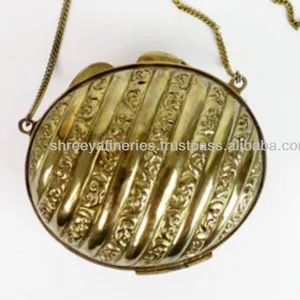 <b>Vintage</b> Rare Gold Tone Pillow Purse <b>Handbag</b> - Product Image 1