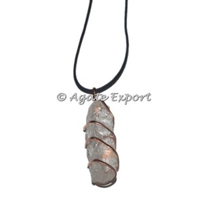 Colgante de cobre con palo de cuarzo, cristal - Product Image 2