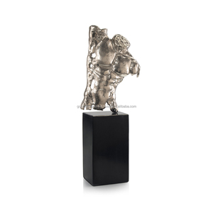 Sculpture décorative pour la décoration de la maison argent homme pièce maîtresse statue pour vitrine table en aluminium en métal De Noël GD-1968 - Product Image 1