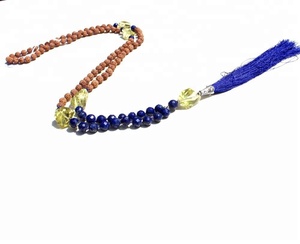ลูกปัด108อัญมณีธรรมชาติคุณภาพสูงเครื่องประดับ lapis Lazuli มือ knotted โยคะมาลาลูกปัดอธิษฐาน - Product Image 5