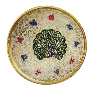 Cuenco decorativo de latón de lujo de primera calidad con diseños en relieve Fabricante Mayorista Venta directa de fábrica a granel - Product Image 1