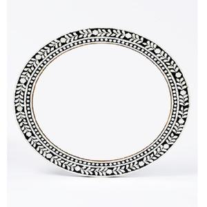 Cadre de miroir en bois de conception moderne faite à la main avec incrustation d'os épaisseur de 5mm pour une utilisation murale Fabriqué en Inde - Product Image 1