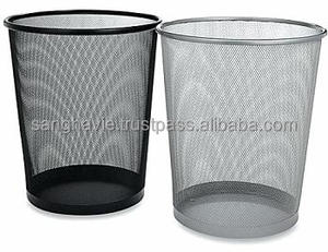 Poubelle en fer galvanisé noir, seau de rangement en métal pour les déchets - Product Image 4