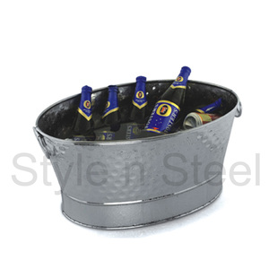 Cubos de hielo para fiesta de gran capacidad, personalizado, de lujo, para bebidas, acero inoxidable, para fiesta, martillado - Product Image 1