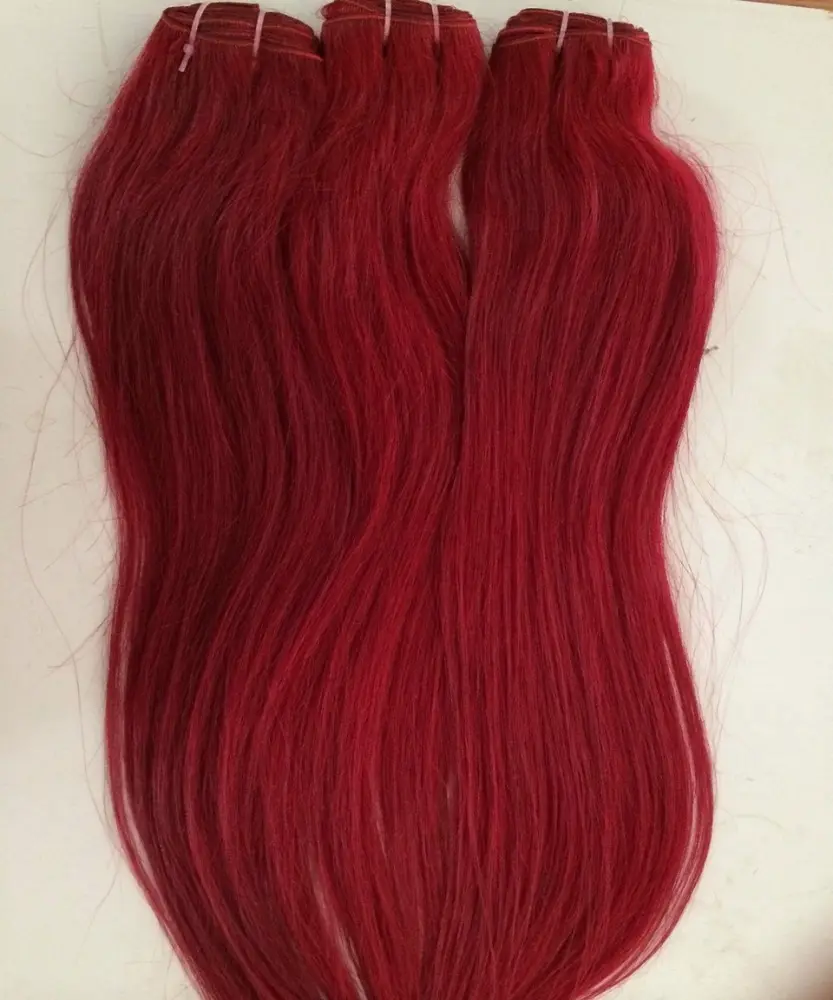 high quality hair extensions red 99j weft straight hair