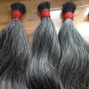 Cabello humano 100% gris de alta calidad para decolorar, venta al por mayor, cabello trenzado - Product Image 1