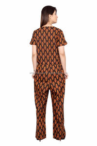 <b>Women's</b> New Style Summer Fashion Floral Design Long <b>Jumpsuit</b> 100% Cotton Dress <b>for</b> Adults - Product Image 4