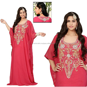 Exclusivo diseñador tradicional mujeres vestido musulmán para boda marroquí con cuentas Kaftan Dubai Kaftan vestido islámico - Product Image 1