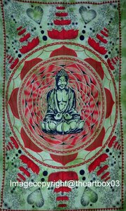 Gautama Bouddha Décoration Murale Tapisserie Coton Tenture Murale Poster Indien Imprimé Bouddha Tapisserie Fait Main Tapisserie Textile Maison - Product Image 3