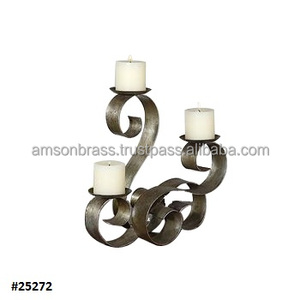 Set of 2 <b>Candle</b> <b>Holder</b> with Decorative <b>Black</b> Stand Wrought Iron <b>Candle</b> <b>Holder</b> Classic Design <b>Candle</b> Stand - Product Image 4