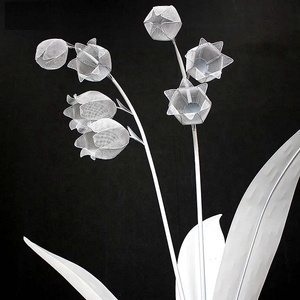 Ultimi fiori giganti con griglia in ferro battuto decorazione per matrimoni centrotavola per passerella di nozze del mughetto - Product Image 5