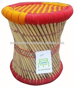 Hecho a mano de bambú Sarkanda indio caña ratán PUF Muddha reposapiés taburete otomano para sala de estar jardín al aire libre restaurante Hotel - Product Image 2