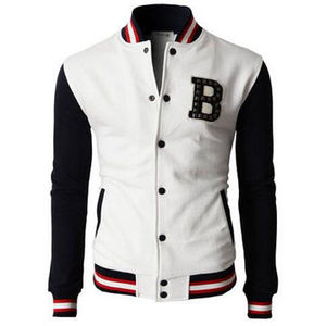 Chaqueta de equipo universitario para hombre con logotipo bordado de marca personalizado algodón polar cuello alto transpirable ecológico Pakistán - Product Image 4